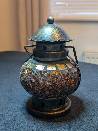 Bronze metal amber mosaic - &,