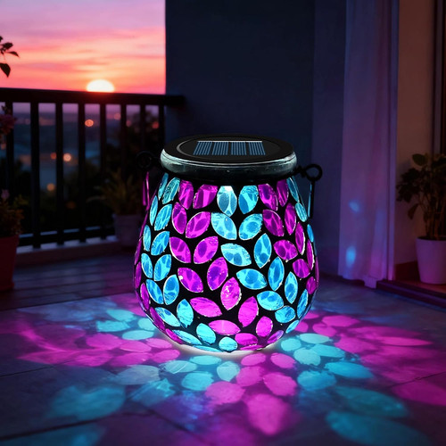 1pcs oval solar - 1pcs, mosaic