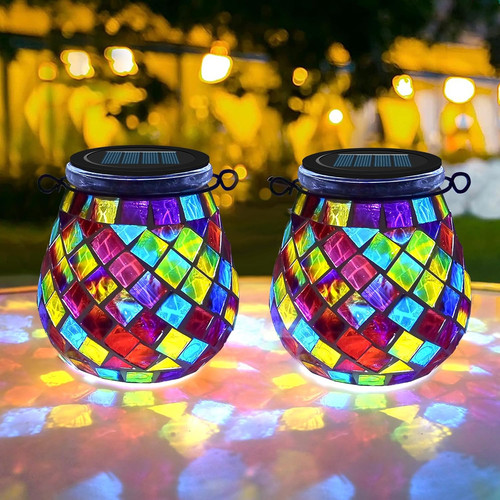 2pcs oval solar - 2pcs,