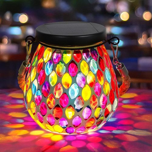 Mosaic solar lanterns lights - mosaic,