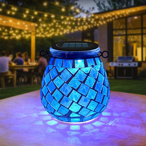 1pcs oval solar mosaic lights - oval,