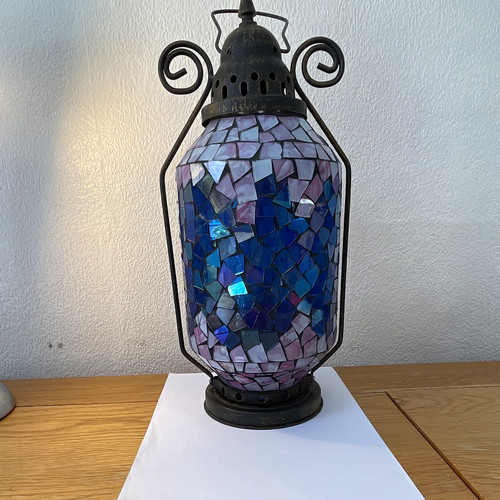 Blue purple mosaic - &, glass