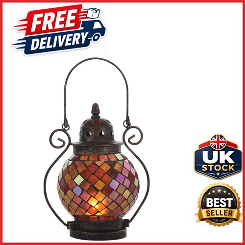 Mosaic glass candle lantern - mosaic,